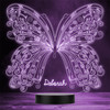 Pretty Butterfly & Swirls Personalised Gift Colour Changing LED Lamp Night Light