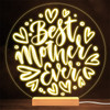 Best Mother Ever Hand Lettering Personalised Gift Lamp Night Light