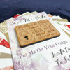 Lock and Key Personalised Wooden Wedding Save The Date Magnets & Backing Cards