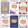 Speech Bubble & Hearts Wooden Wedding Save The Date Magnets & Backing Cards