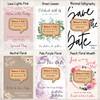 Speech Bubble & Hearts Wooden Wedding Save The Date Magnets & Backing Cards