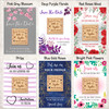 Doodle Heart Square Wooden Wedding Save The Date Magnets & Backing Cards