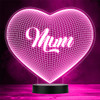 Geomatic 3D Style Mum Mother's Day Personalised Gift Colour Changing Night Light