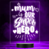 Mum Our Super Hero Stars Mother's Day Personalised Gift Colour Night Light