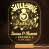 Will You Marry Me Engagement Diamond Love Personalised Gift Lamp Night Light