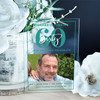60th Or Any Age Photo Green Acrylic Clear Transparent Birthday Party Invitations