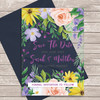 Wild Flower Meadow Bright Acrylic Clear Wedding Save The Date Invite Cards