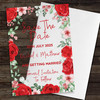 Red Roses Flower Acrylic Clear Transparent Wedding Save The Date Invite Cards