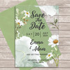 Daisy Flower Acrylic Clear Transparent Luxury Wedding Save The Date Invite Cards