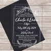 White Deco Line Frame Acrylic Clear Transparent Wedding Invitations Invites