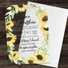 Sunflower Frame Acrylic Clear Transparent Luxury Wedding Invitations Invites