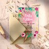 Bright Tropical Flowers Acrylic Clear Transparent Wedding Invitations Invites