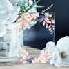 Pink Blue Flowers Acrylic Clear Transparent Luxury Wedding Invitations Invites