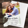 Photo Wash Leaves Acrylic Clear Transparent Luxury Wedding Invitations Invites