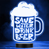 Glass Pint Tankards Save Water Drink Water Gift Colour Change Night Light