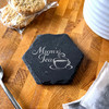 Hexagon Slate Mum's Tea Drink Mug Mother's Day Gift Personalised Coaster