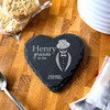 Heart Slate Groom To Be Tuxedo Engagement Date Gift Personalised Coaster