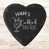 Heart Slate Mum's Cocktail Goes Here Mother's Day Gift Personalised Coaster