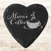 Heart Slate Mum's Coffee Mug Mother's Day Gift Personalised Coaster