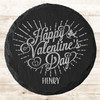 Round Slate Cupid Happy Valentine's Day Hearts Gift Personalised Coaster