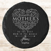 Round Slate Best Mum In The World Happy Mother's Day Gift Personalised Coaster