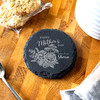 Round Slate Pretty Flower Bouquet Happy Mother's Day Gift Personalised Coaster