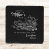 Square Slate Style Teapot Set Mother's Day Gift Personalised Coaster
