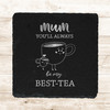 Square Slate Cute Tea Cup Mum & Child Mother's Day Gift Personalised Coaster
