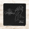 Square Slate Mum Daughter Line Art Happy Mother's Day Gift Personalised Coaster