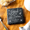 Square Slate Bride To Be Leaves Engagement Date Gift Personalised Coaster