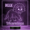 Kids Cute Dinosaur Fan Triceratops LED Personalised Gift Night Light