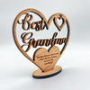 Best Grandma Birthday Mother's Day Heart Engraved Keepsake Personalised Gift
