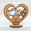 Happy 25th Wedding Anniversary Heart Engraved Keepsake Personalised Gift