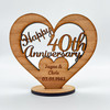 Happy 40th Wedding Anniversary Heart Engraved Keepsake Personalised Gift