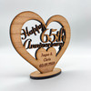 Happy 65th Wedding Anniversary Heart Engraved Keepsake Personalised Gift