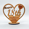 Happy 18th Special Birthday Heart Engraved Keepsake Personalised Gift