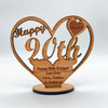 Happy 90th Special Birthday Heart Engraved Keepsake Personalised Gift