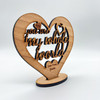 You Are My Whole World Valentine's Day Heart Engraved Keepsake Personalised Gift