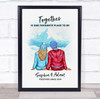 Winter Mountain Romantic Gift For Him or Her Personalised Couple Print