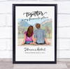 Lake Mountains Romantic Gift For Him or Her Personalised Couple Print