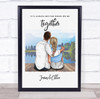 Lake Mountain Romantic Gift For Him or Her Personalised Couple Print
