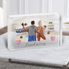 Indoor Gym Romantic Gift For Him or Her Personalised Couple Clear Acrylic Block