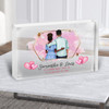 Pink Wash Romantic Gift For Him or Her Personalised Couple Clear Acrylic Block