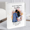 Colourful Splash Couple Gift For Him or Her Personalised Couple Acrylic Block