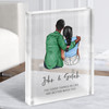 Good Things In Life Gift For Him or Her Personalised Couple Clear Acrylic Block