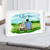 Outdoor Field Romantic Gift For Him or Her Personalised Couple Acrylic Block