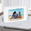 Beach Dog Cuddle Romantic Gift For Him or Her Personalised Couple Acrylic Block