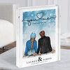 Snowflake Winter Romantic Gift For Him or Her Personalised Couple Acrylic Block