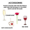 Rose Hot Chocolate Gift For Him or Her Personalised Couple Clear Acrylic Block