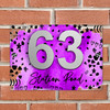 Bright Purple Watercolour 3D Acrylic House Address Sign Door Number Plaque